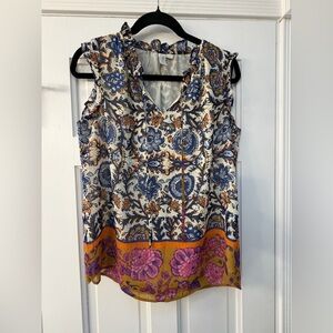 Joie Multicolor Floral Sleeveless Blouse